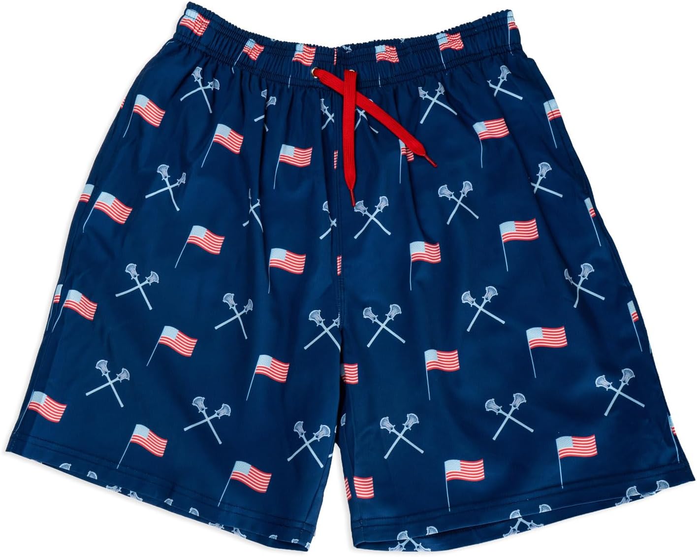 ChalkTalkSPORTS Lacrosse Swim Trunks | Swim Board Shorts | Youth and Adult Sizes