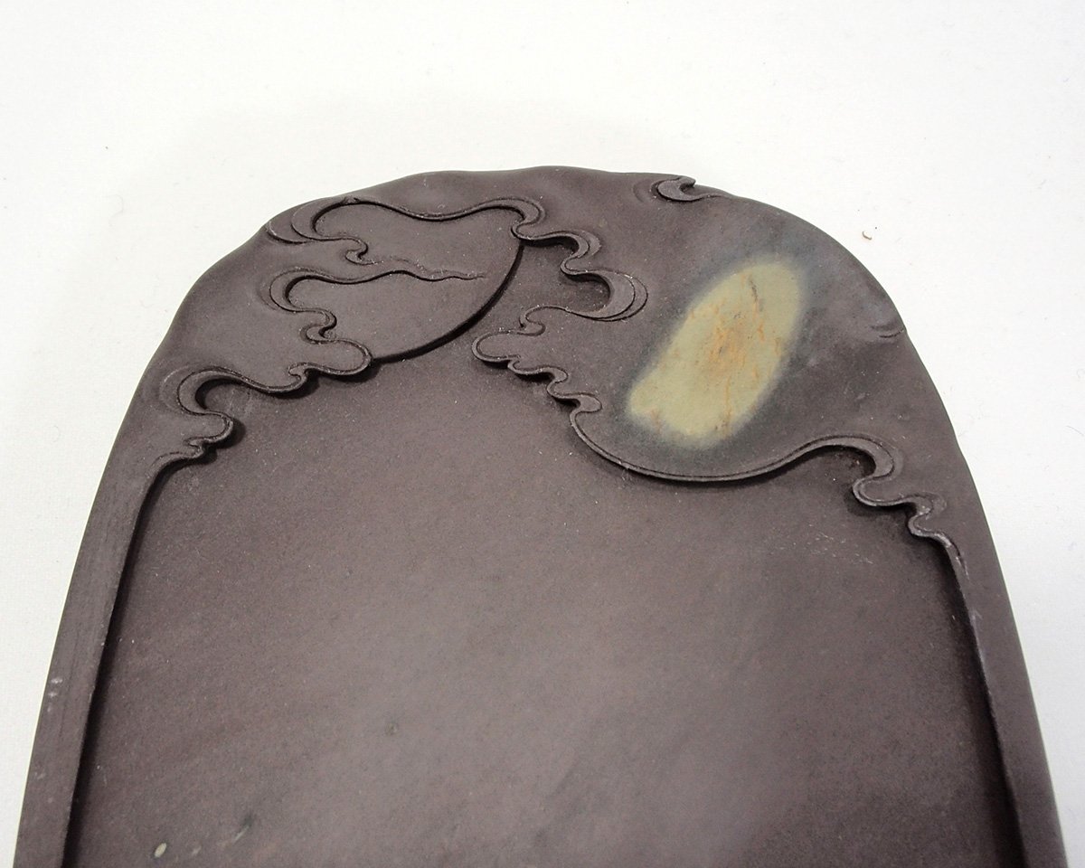 Amazon.co.jp: 硯石 端渓硯 坑仔岩 雲月硯 5.8吋 （145×105×18mm