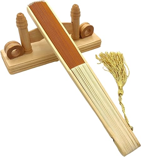 Miniatura 127 de FANSOF.FANS Abanico de mano plegable de mano de tela con borla de grado A, varillas de bambú para mujeres y niñas, fiesta de verano, eventos, Azul