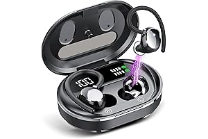 Ultralight Sport Bluetooth Earbuds for Gym Workouts with LED Display