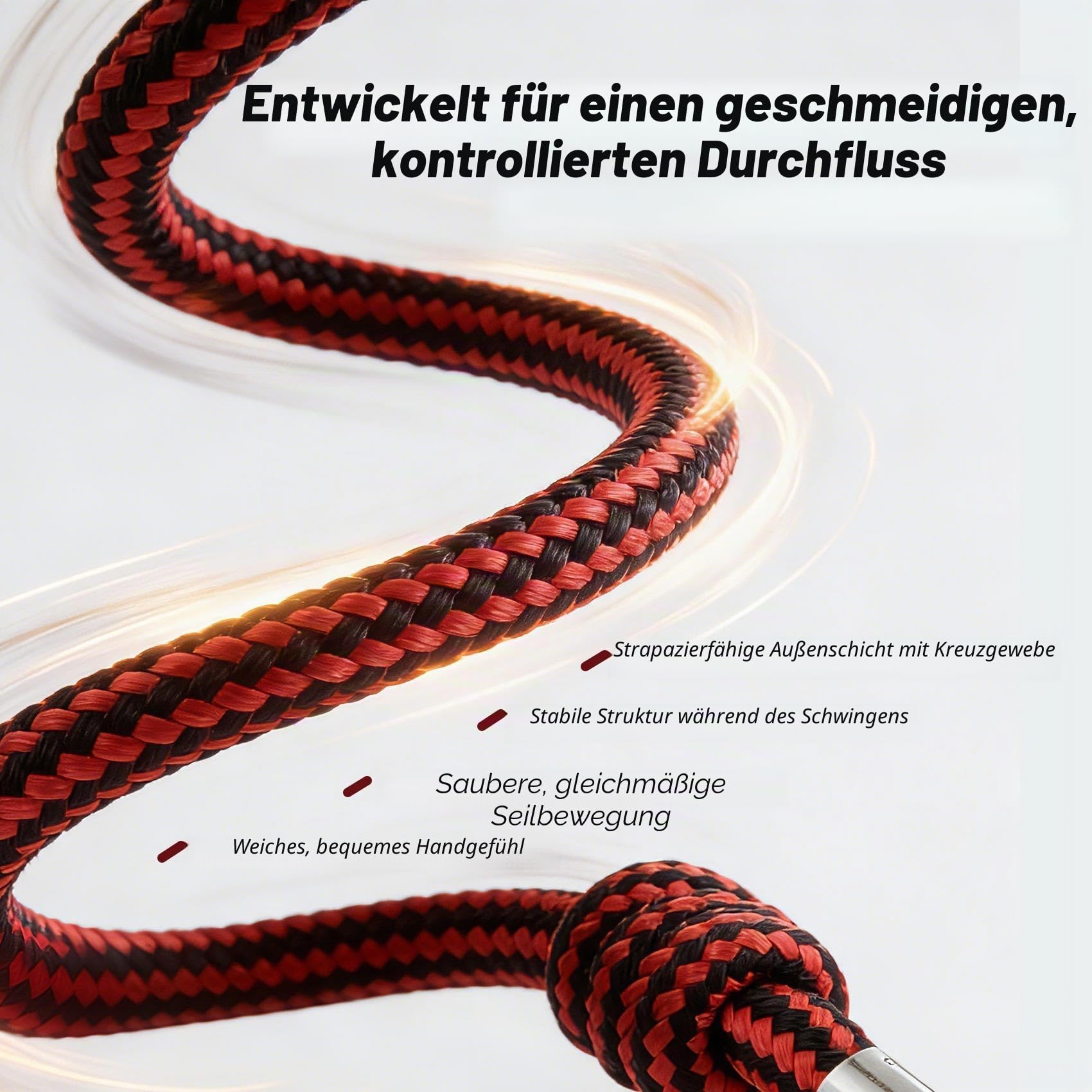 Gewichtetes Fließseil für Männer und Frauen, schweres Trainingsseil für Mobilität, Koordination und Cardio-Training mit geringem Aufprall