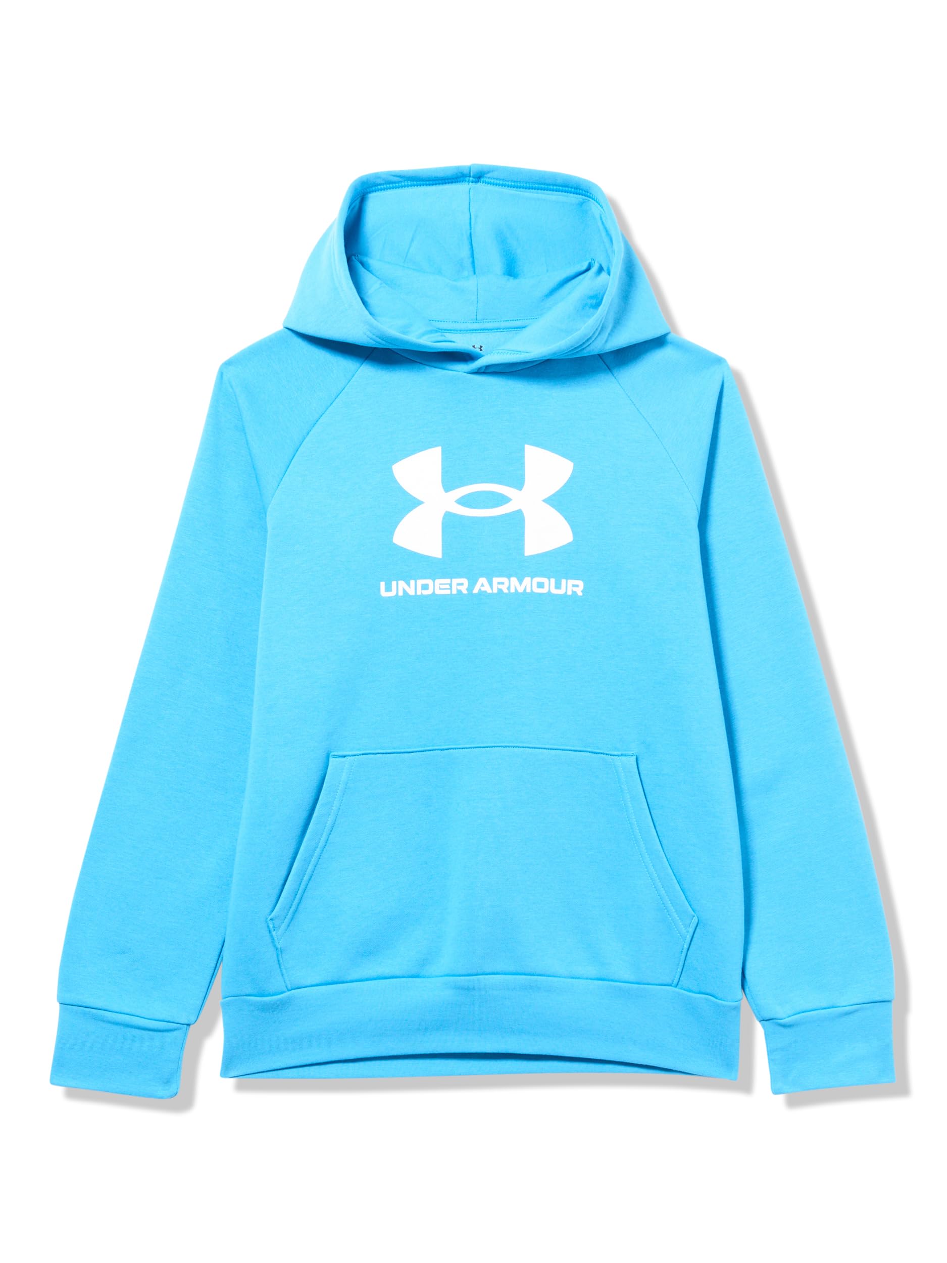 Under Armour Boys (452) Ether Blue / / White Underarmoursrivalfleecebiglogohoodiehoodedsweatshirt, ,L