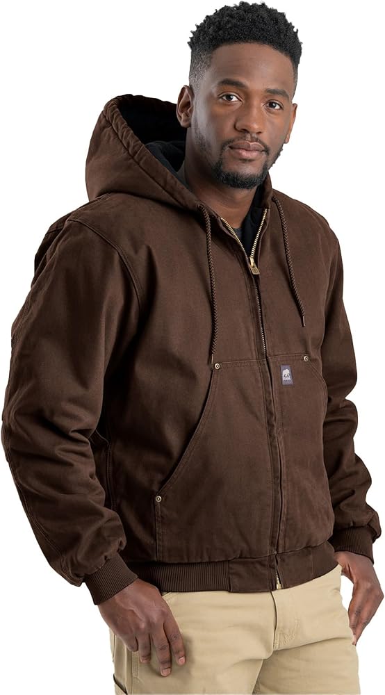 Amazon.com: Berne Men's Heartland Washed Duck Hooded Work Jacket