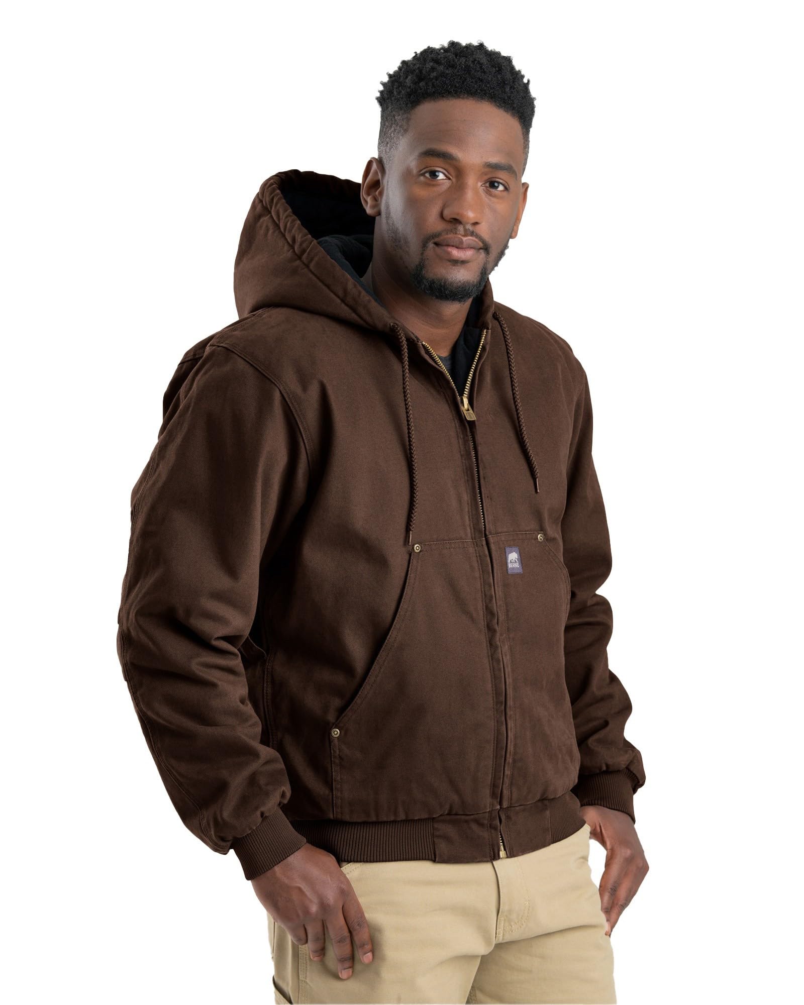Berne Mens Heartland Washed Duck Hooded Work Jacket