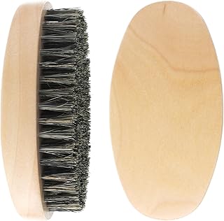 360 Men's Wave Brush, Palm Medium Hard 360 Wave Brush, Natural Bristle Waves Brushes for Creating Perfect Hair & Beard Layer