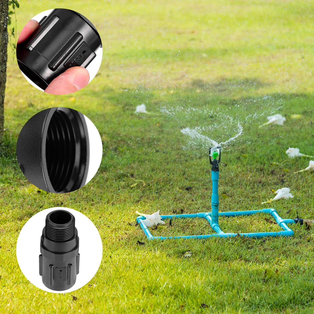 Régulateur de Pression Irrigation en Plastique 30 Psi 3/4 Pouce Noir