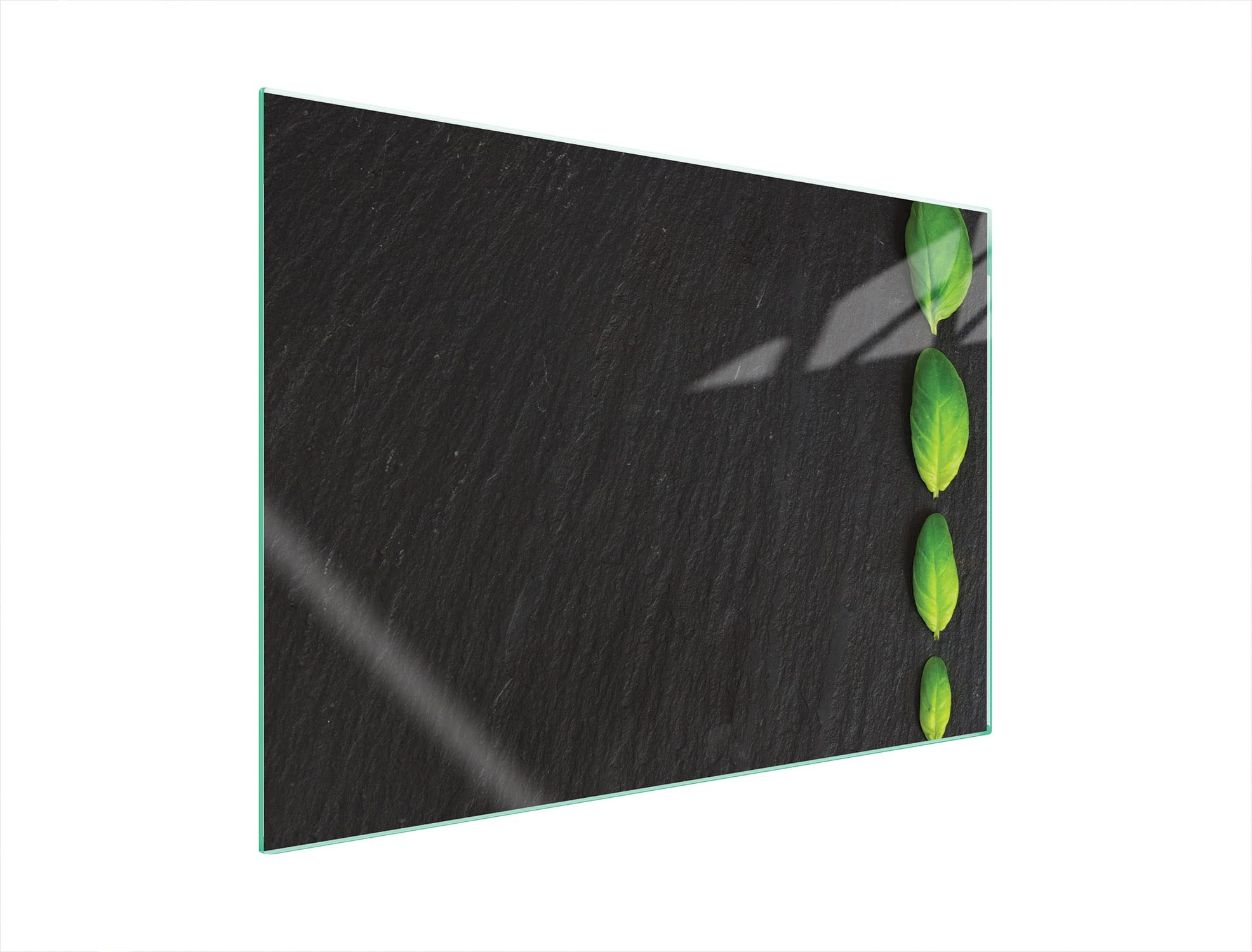 Placa protectora de vitrocerámica 70 x 52 cm 1 pieza cocina eléctrica universal para inducción protección contra salpicaduras tabla de cortar de vidrio templado como decoración, ALBAHACA