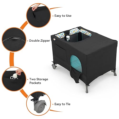 Miniatura 9 de Pamo Babe Portabel - Paquete de corralito para bebé con cubierta opaca