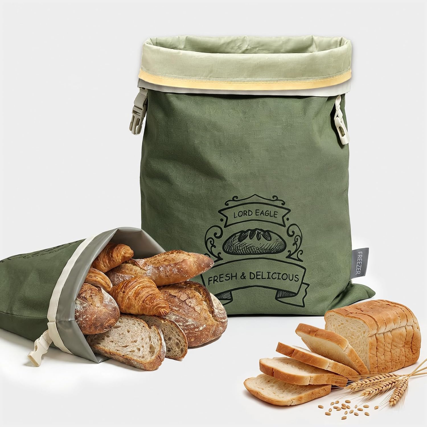 Washable Sourdough Bread Bags for Homemade, Reusable Food Storage Bag