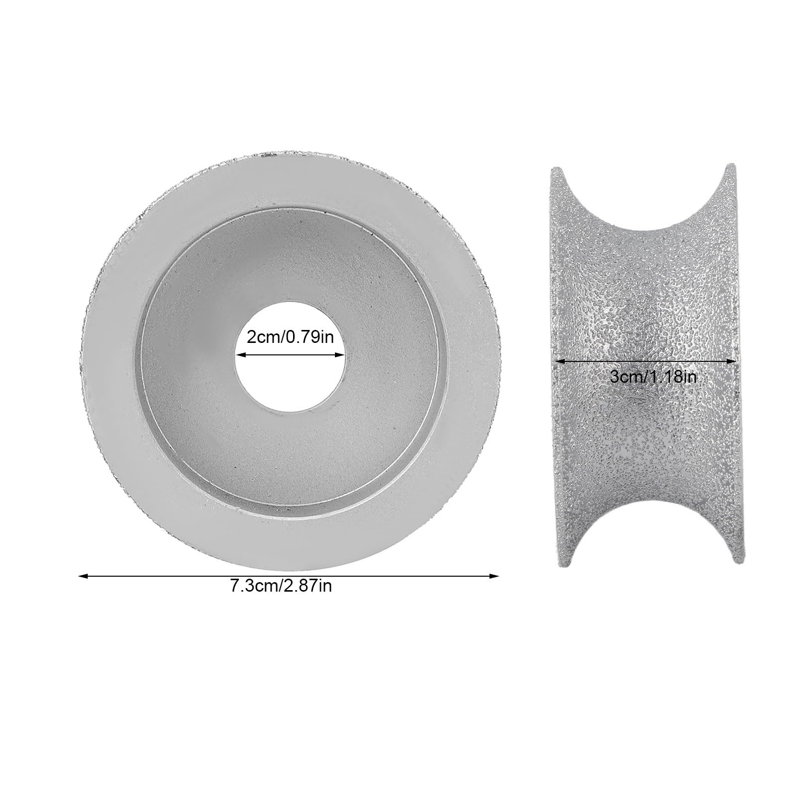 Grinding Wheel, Brazed Grinding Wheel, High Efficiency for Stone Marble Granite, Use with Angle Grinder, Suitable for Concrete Exterior Wall Grinding (Concave grinding wheel 3.0)