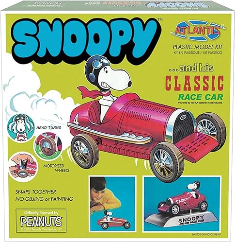 ATLANTIS TOY & HOBBY INC. Snoopy y coche de carreras AANM6894 Modelos de plástico Otros Varios