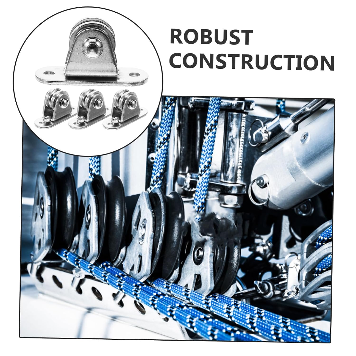 ULTECHNOVO Stainless Steel Small Pulley Set Heavy Duty Fixed Pulleys for Smooth Operation Quiet Performance and Long-Lasting Use Lifting and Rigging Tasks