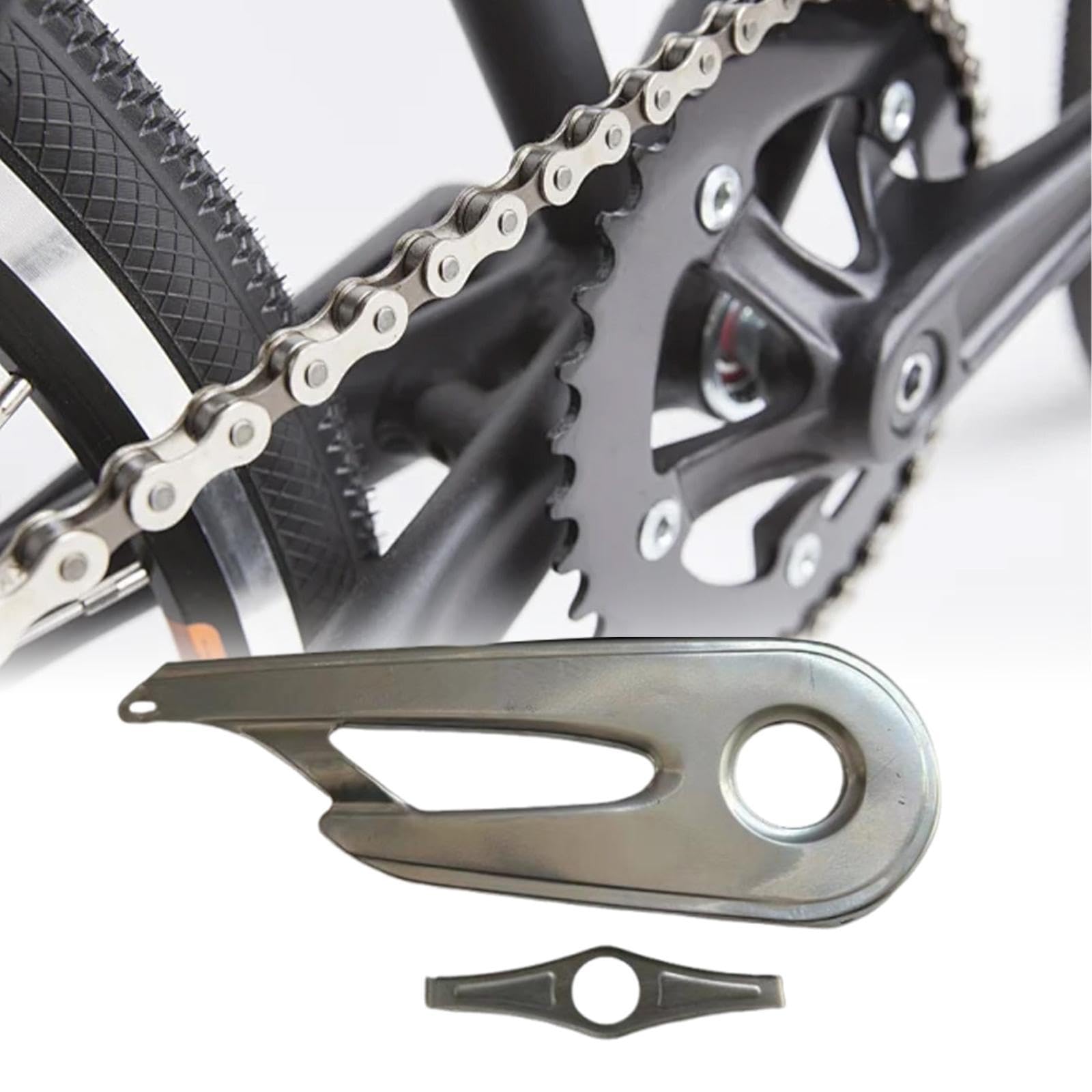 Protège-chaîne de Vélo Garde-chaîne de Vélo Protection de Pédalier Carter de Transmission et Couvercle en Métal Adapté pour Protéger Les Vête