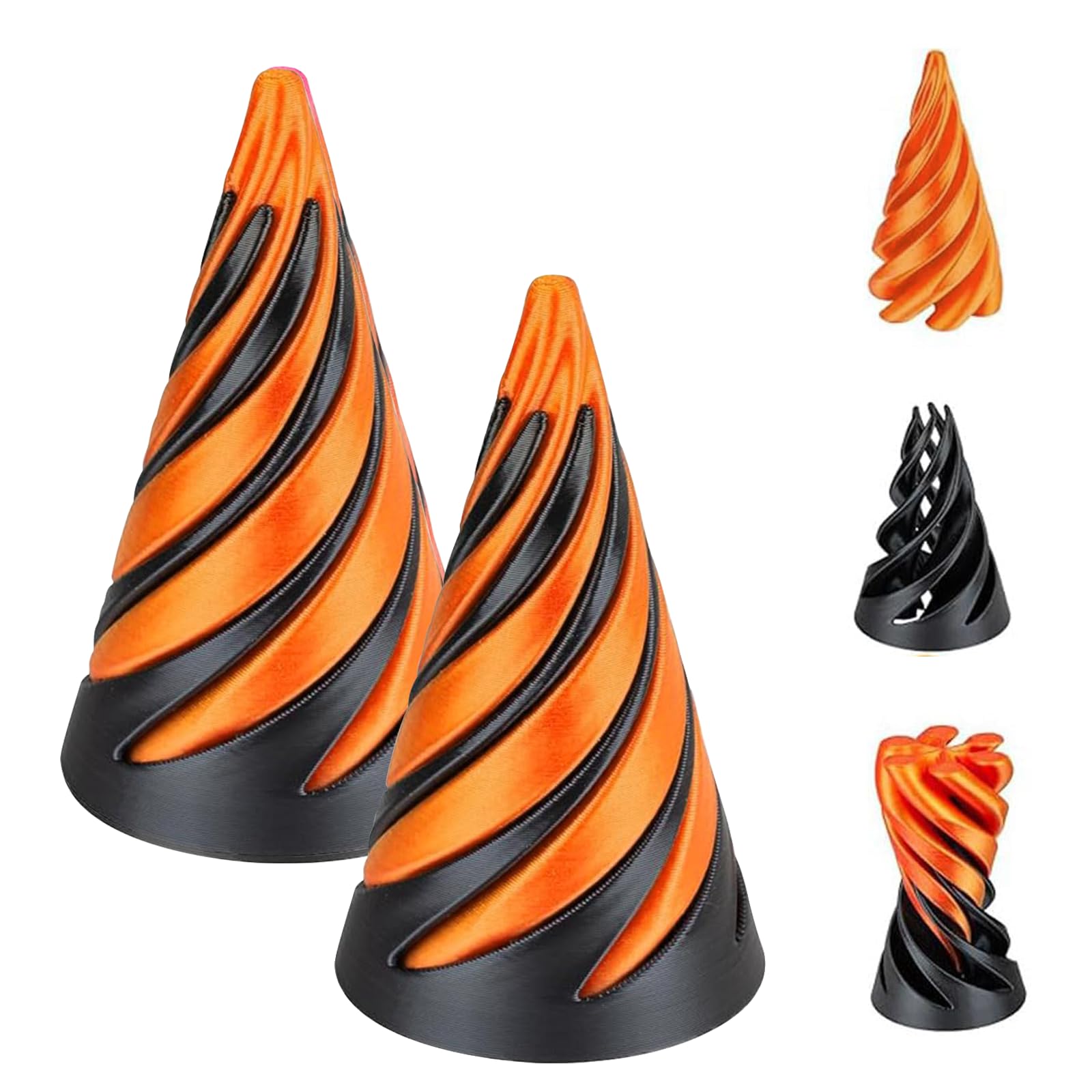 Cône Impossible 3D (Lot De 3) – Jouet Fidget Spirale Anti-Stress, Pyramide Passthrough En Impression 3D, Décoration De Bureau Originale Pour Enfants Et Adultes