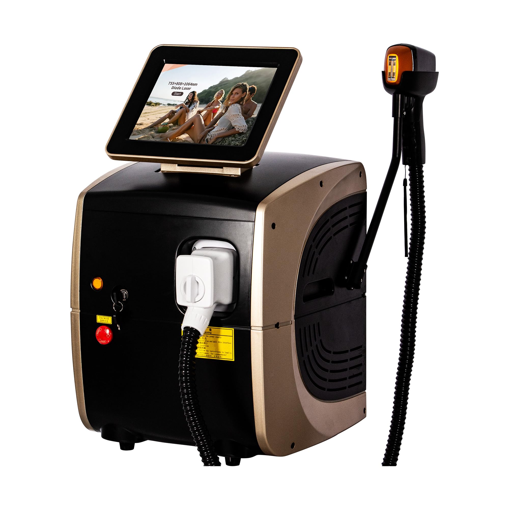 Professional hair removal machine Triple wavelengths of 808nm 755nm 1064nm for long-term reduction of facial and body hair