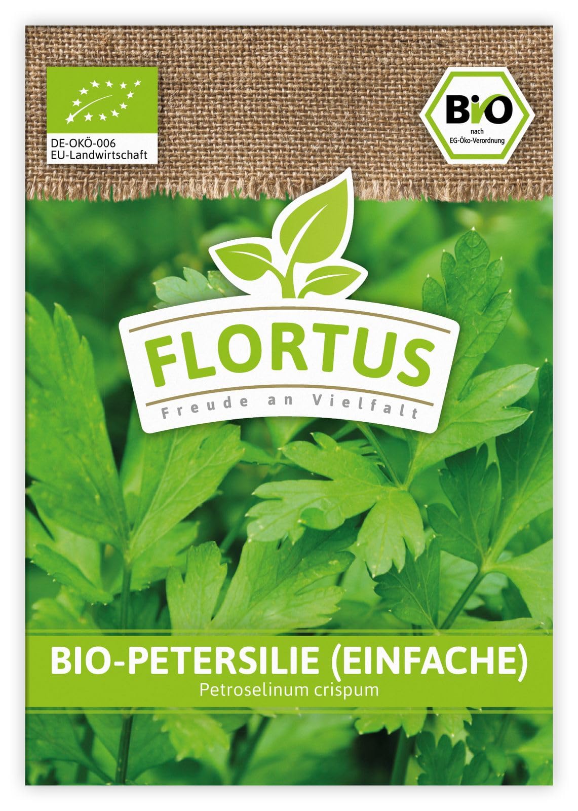 FLORTUS 2000-0190-100x Petersilie einfache (100 Tütchen) (BIO Petersiliensamen)