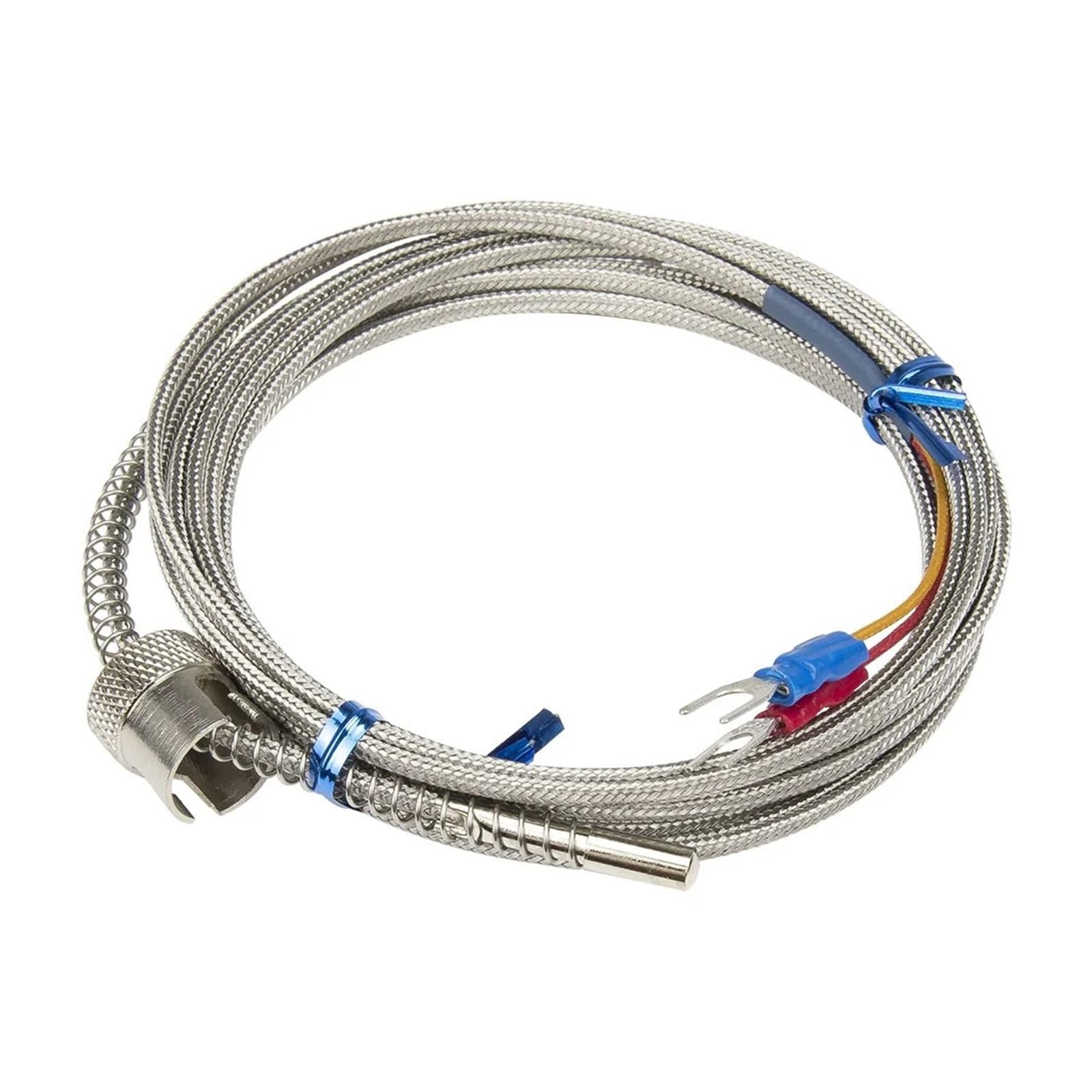 FTARS02 Czujnik termopary typu KJ, kabel ekranowany o dużej gęstości 3 m, otwór 12 mm, regulowana nasadka bagnetowa 1 szt(J 2x7x0.2mm cable)