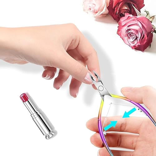 Miniatura 21 de 2 empujadores de cutículas y removedor de corte, raspador de uñas de salón para esmalte de gel, herramienta de limpieza de manicura y pedicura