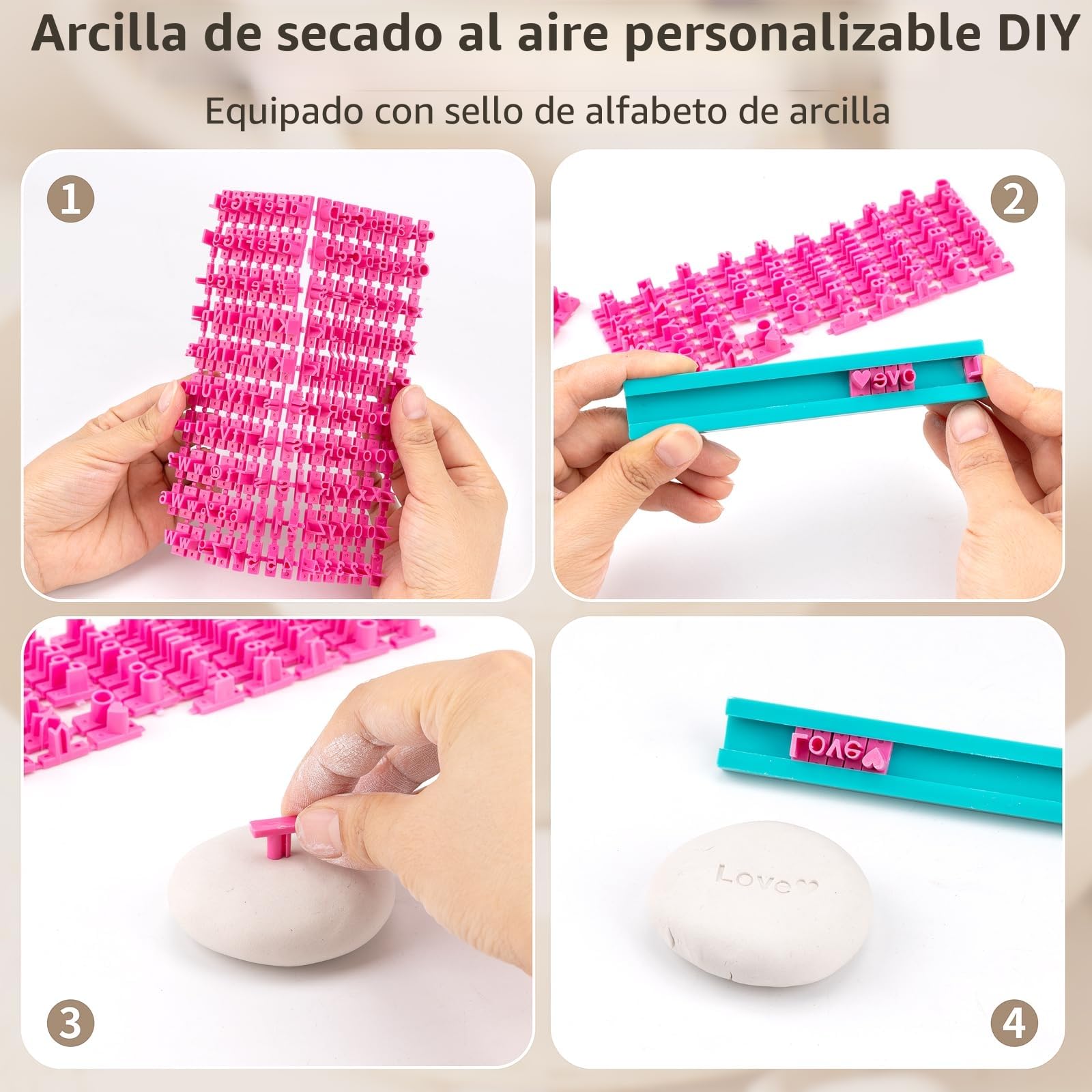 JelyArt Kit Arcilla Secado al Aire Ceramica Secado al Aire Kit Ceramica Principiante incluye: Cerámica Secado al Aire para Adultos, Herramientas, Pinturas, Pinceles, Guía Práctica