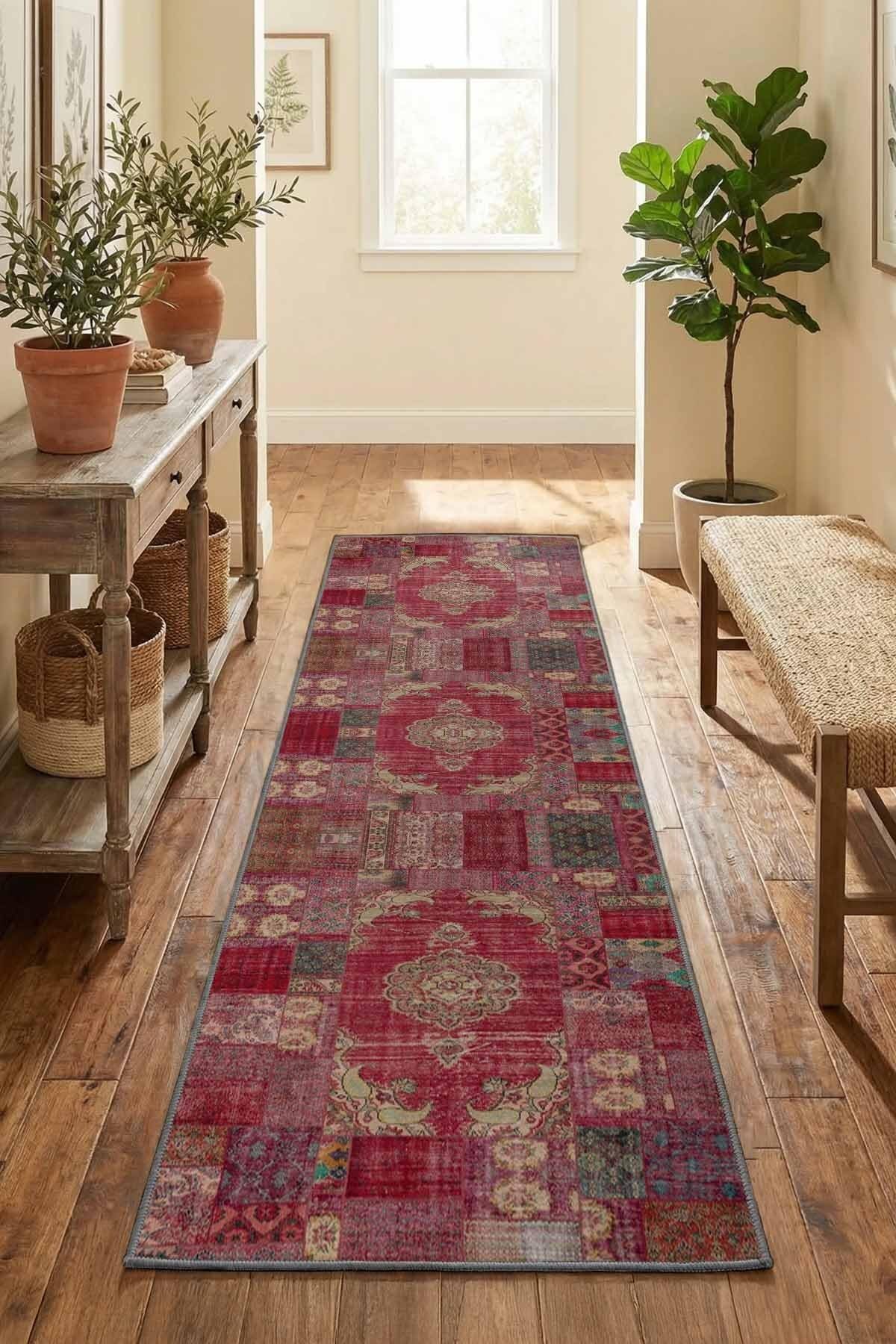 Monnhein Kahve Yolluk Arm-6 - Yıkanabilir, Kaymaz Taban, Dijital Baskılı, Leke Tutmaz, İnce Hav, Modern Koridor, Mutfak, Antre ve Salon için Dekoratif Yolluk