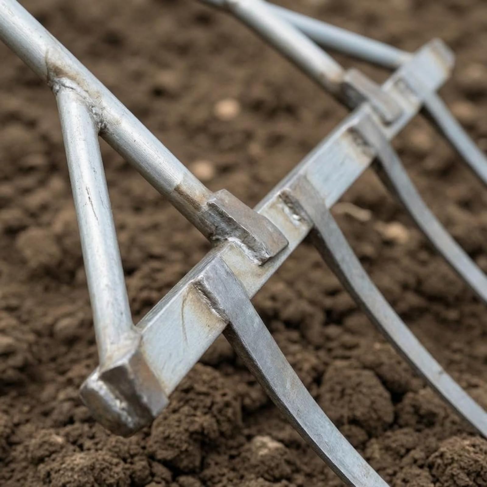 Homyl Forcone Manuale a 6 Denti Forcone Scavo Giardinaggio Attrezzo Campagna in Testa Larga E Manici a Tubo con Impugnature Antiscivolo Adatto per Orto Campo Giardino Domestico