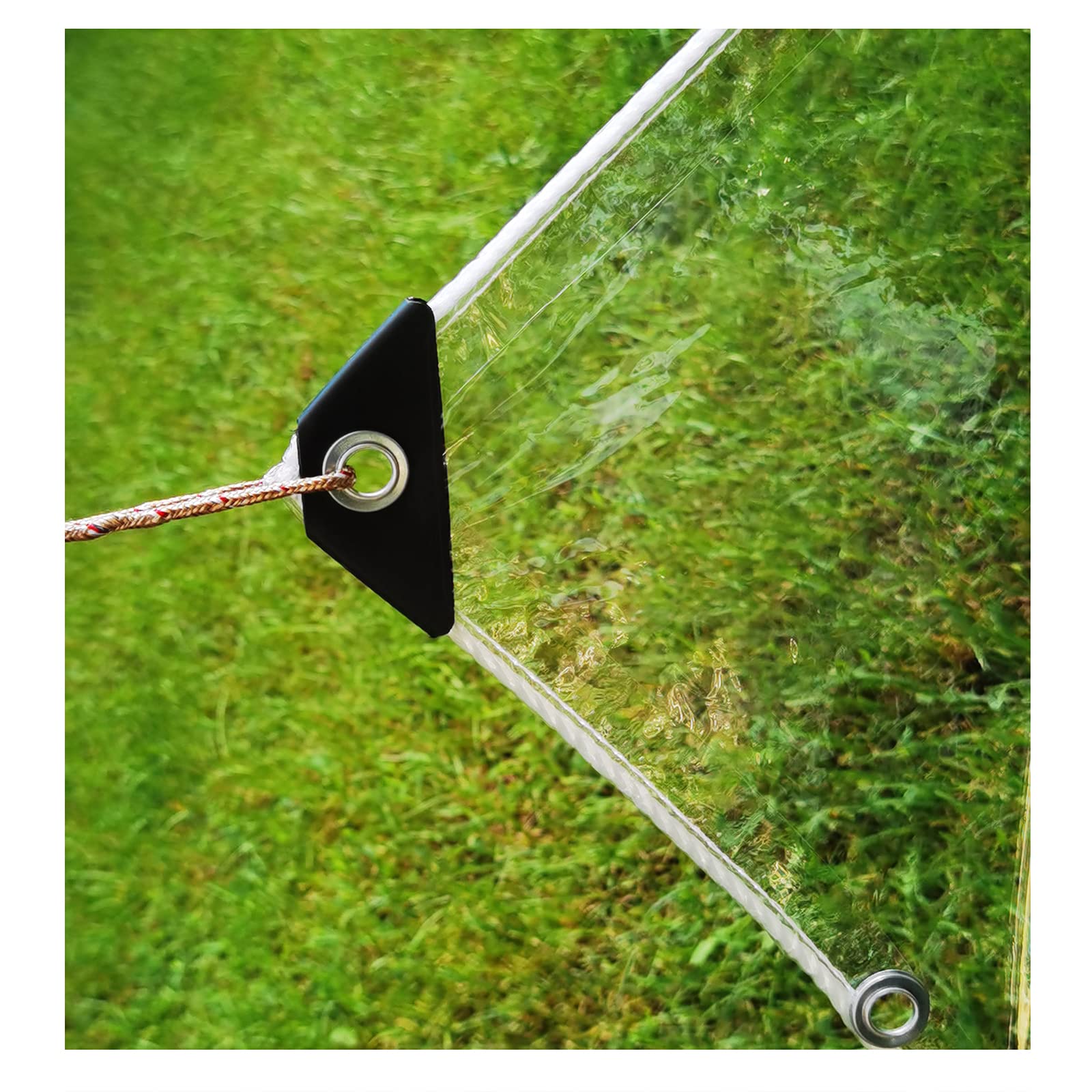 GJZQDKX Waterproof Transparent PVC Tarpaulin Cover 1.4x5m Tear & Cold Resistant Dustproof with Eyelets Anti-Aging Insulation for Patio Canopy Enclosure