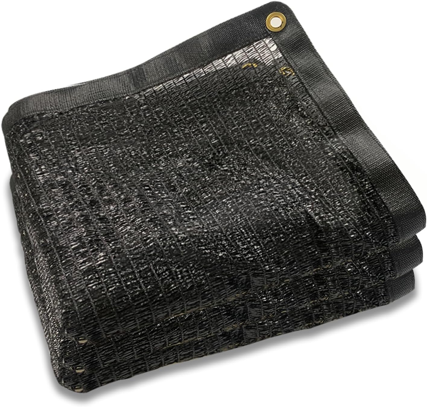 POYEE 90% 12ftx15ft Black Shade Cloth Taped Edge with Brass Grommets Garden Sun Shade UV Resistant Sunblock Shade Net for Outdoor Plants Vegetables Greenhouse