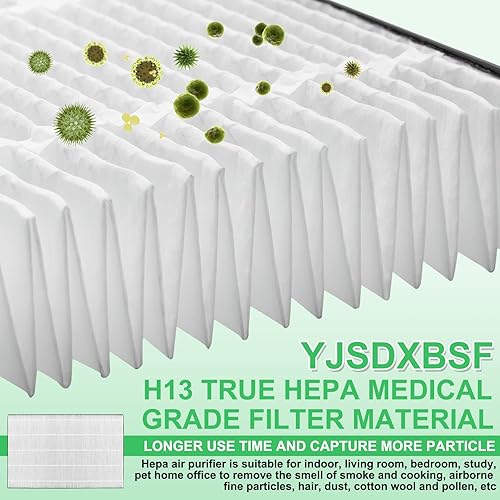 Miniatura 6 de Paquete de 2 filtros compatibles con purificador de aire afilado KC-850U filtro de carbón activado HEPA pieza de repuesto  FZ-C100HFU