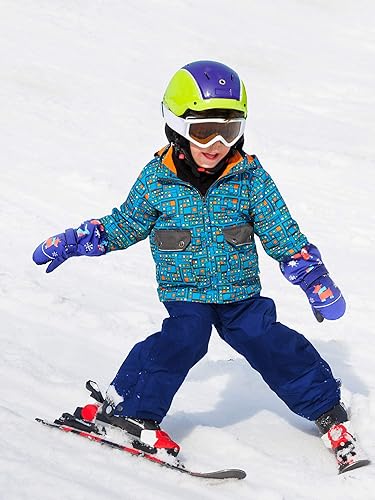 Miniatura 5 de Manoplas de esquí para niños, guantes de invierno impermeables para nieve, guantes cálidos y resistentes al viento para niños y niñas