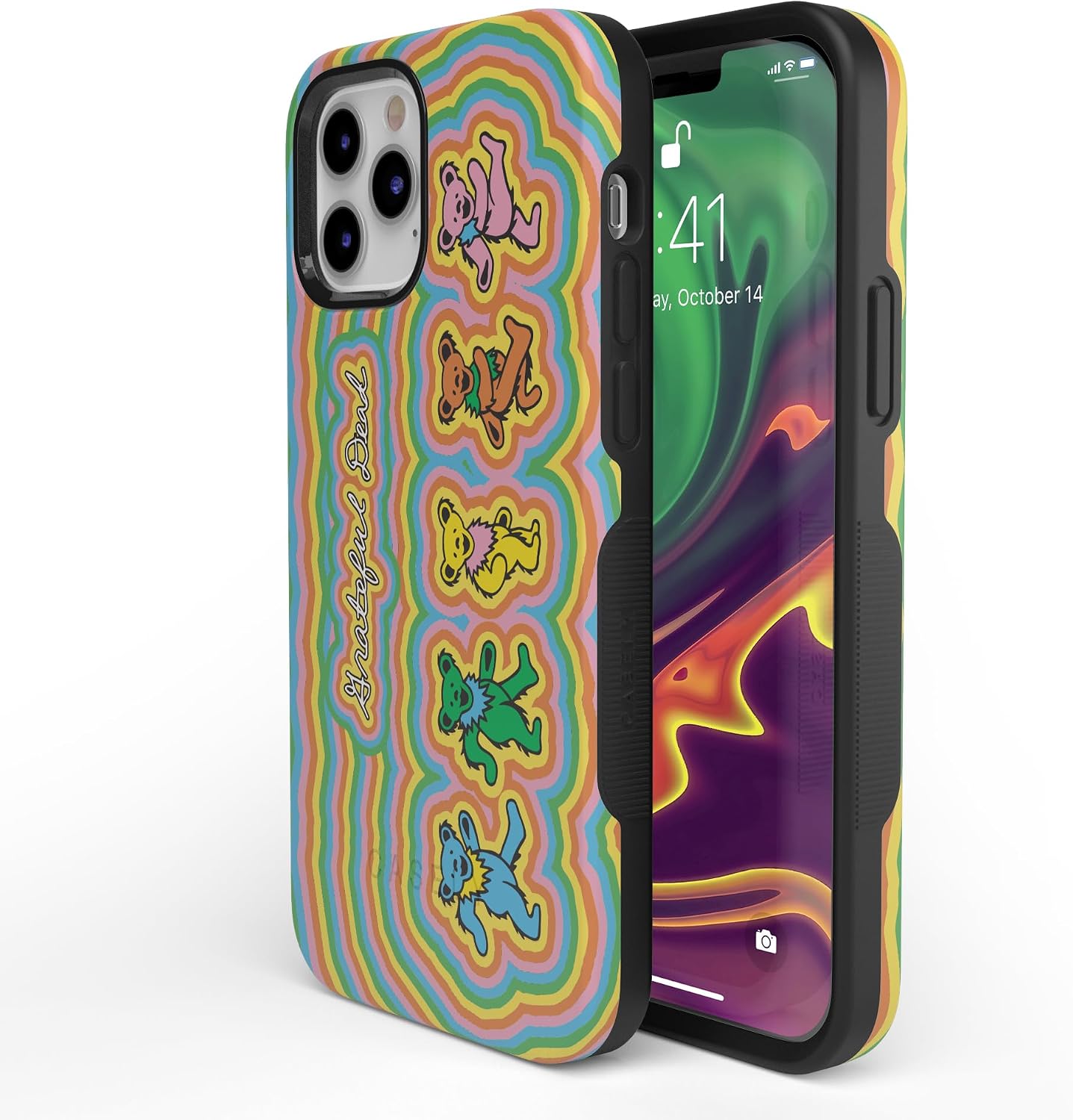Casely iPhone 11 Pro Case | in the Groove | Grateful Dead Dancing Bears | Bold Protective Design