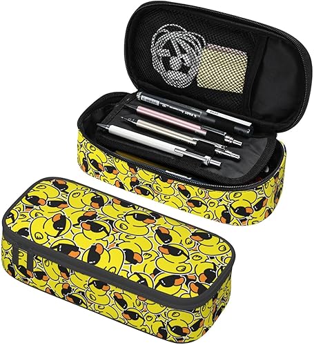 Miniatura 21 de Estuche organizador de lápices con patrón de gato negro, gran capacidad, papelería con cremallera, suministros escolares, bolsa para lápices para