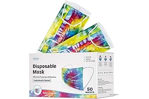 WECARE Disposable Tie Dye Face Masks for Adults