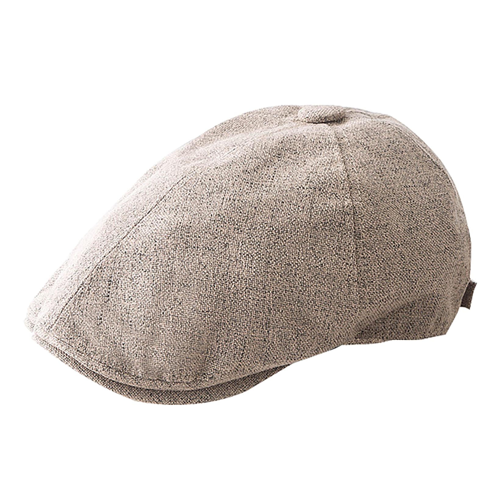 Yawdil Boina de lino para hombre, sombrero de primavera y verano, gorra para exteriores, gorra británica retro de pico de pato, sombreros de conducción de algodón plano