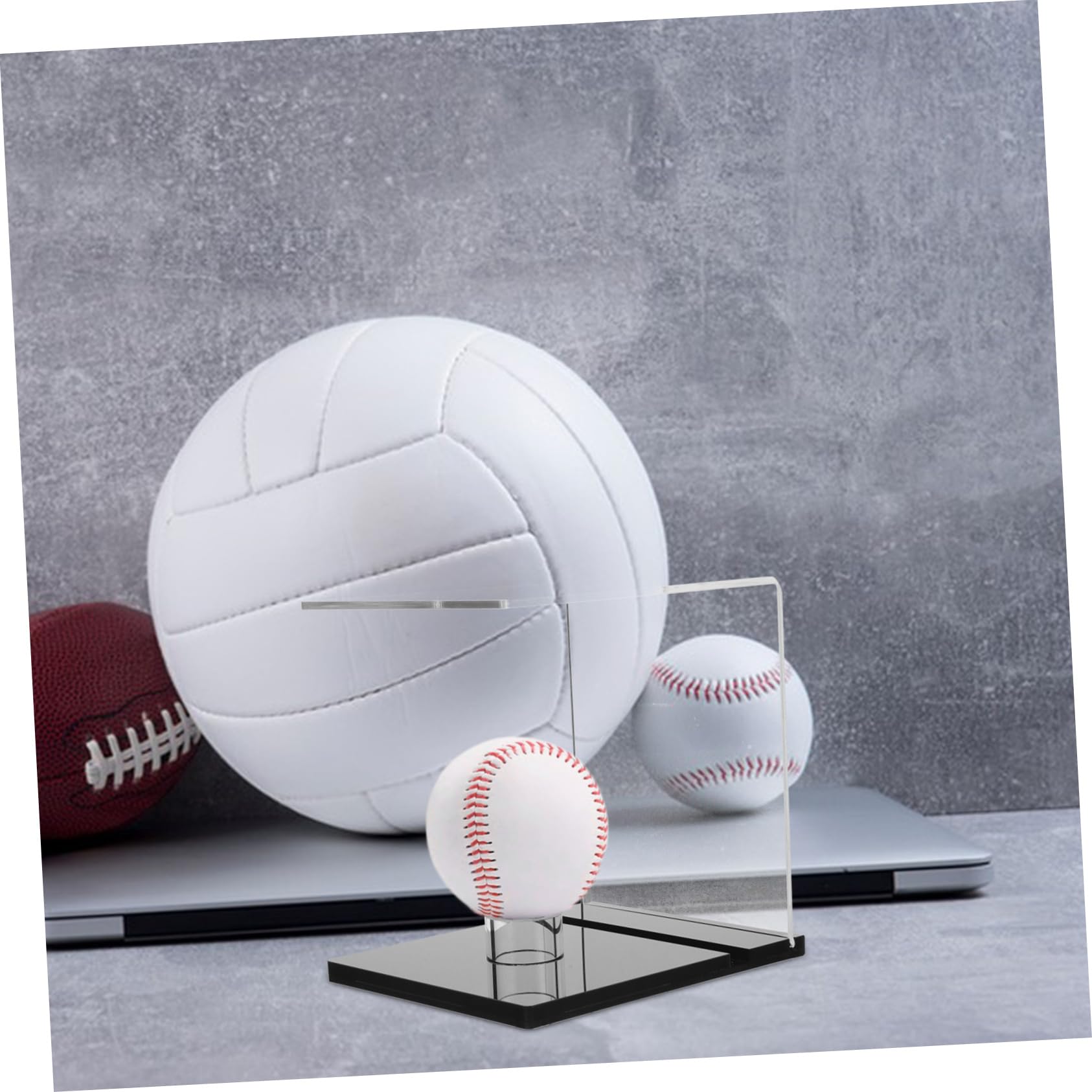 UKCOCO 2piezas Expositor De Cajas De Bolas Transparente Soporte Acrílico para Balones De Béisbol Base De Sóftbol para Proteger Recuerdos Autografiados Unidades para Exhibir Estante o