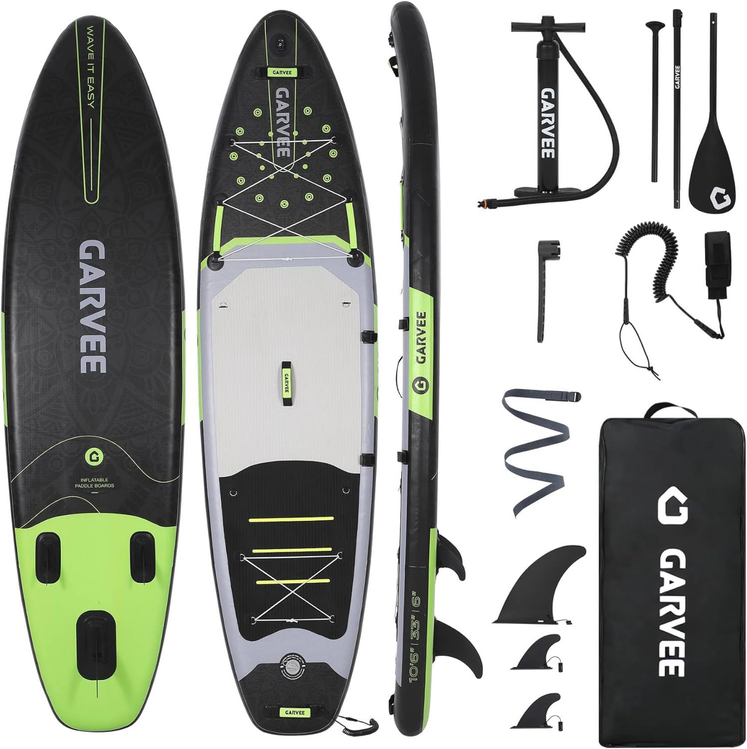 Inflatable Stand Up Paddle Board, 11'6''/11'/10'6'' Paddle Boards with Premium SUP Accessories, Stable Wide Paddleboard Non-Slip Deck SUP Paddle Board for Adults & Youth of All Skill Levels