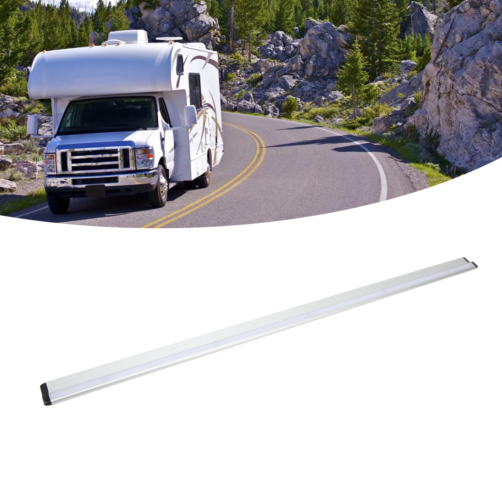 Binario di Scorrimento per Tavolo Camper, Binario di Scorrimento in Lega di Alluminio da 980 Mm / 38,6 Pollici per Materiale per Yacht Camper