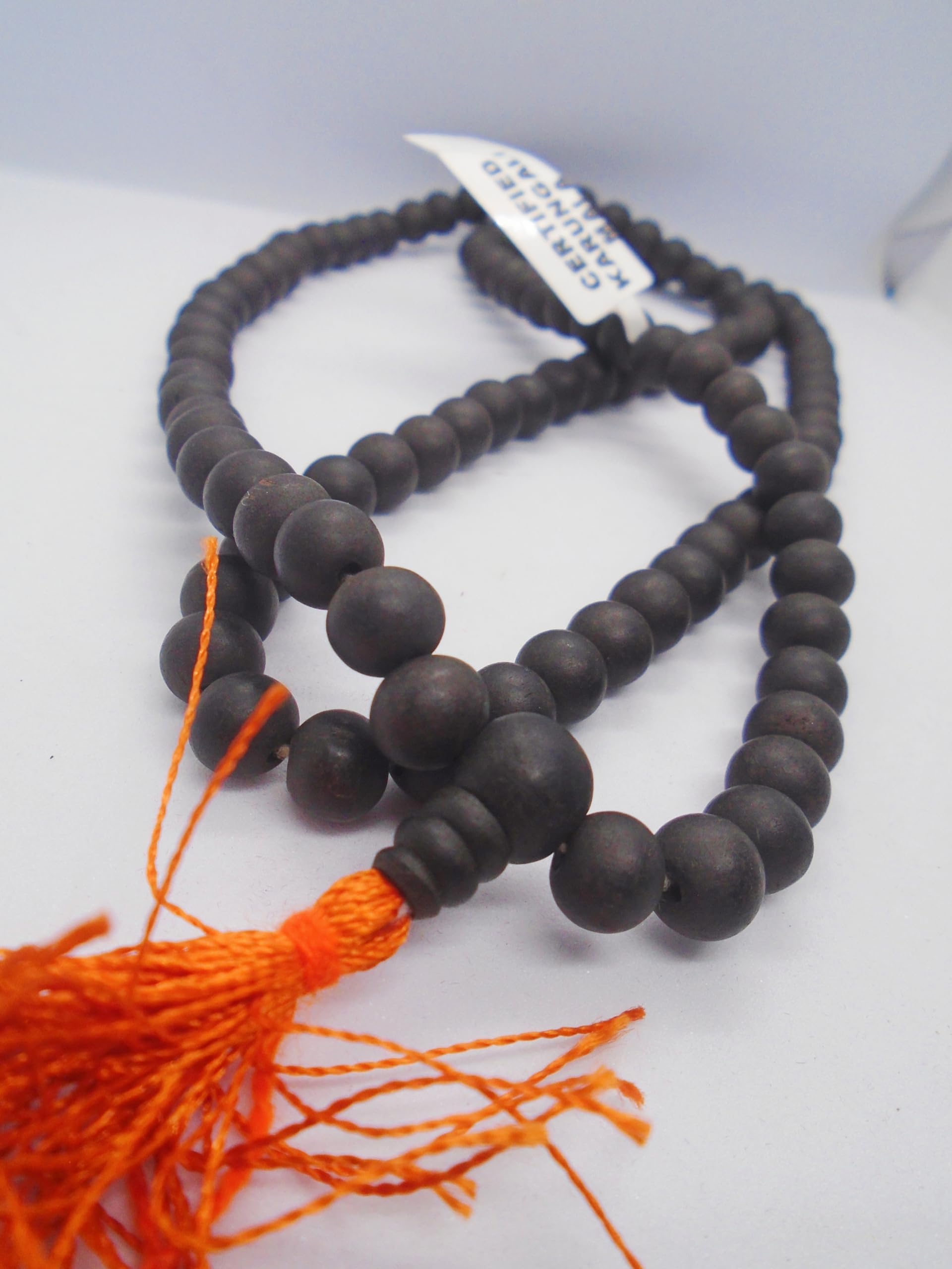 Natural Unpolished Karungali Malai Original Lab Certified - Heavy Premium Beads | Karungali Malai 8mm - Natural Black Ebony கருங்காலி மாலை (B0CWL9RTPS) Amazon Price History, Amazon Price Tracker