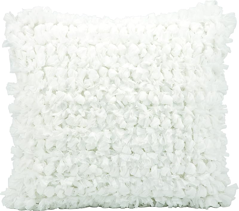 Mina Victory Mina Victory Dl658 Almohada decorativa blanca de Nourison, 20.0 x 20.0 in