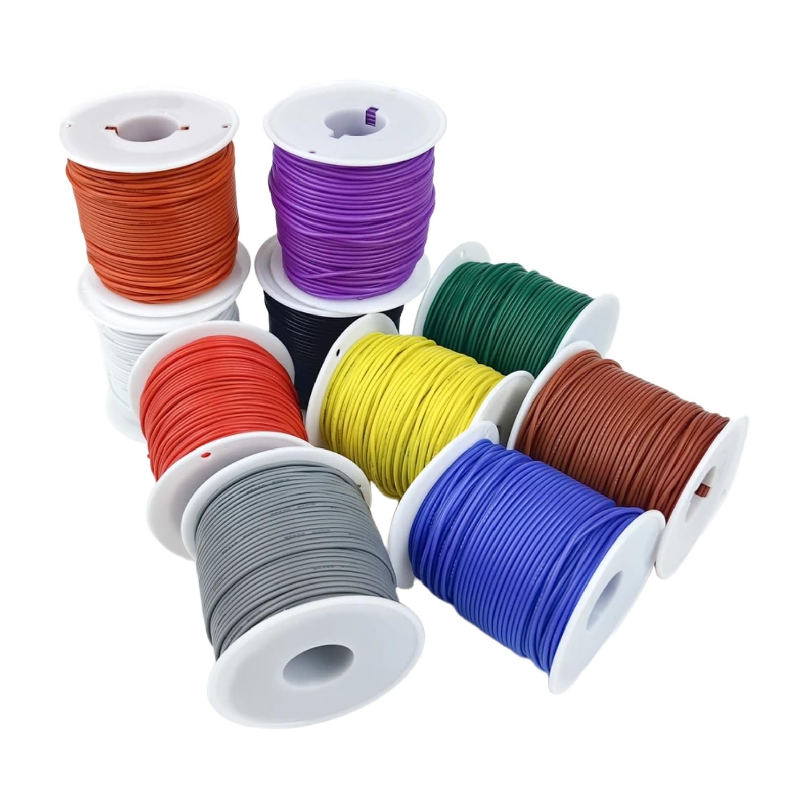 10 kolorów Twisted Wire 12-13-26-28-30 AWG Złącze kablowe (Zielony; 13 AWG-7 metrów)