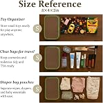 4 pcs Clear Zipper Pouches,Hard Shell Zipper Case, Toiletry Bag for Travel, CLear Diaper Bag, Toiletry Pouch, Travel Organizer, Cosmetic Bag,Toy Storage Bins (M+3S) (Mint Green)