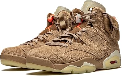 Jordan Mens Air 6 Retro DH0690 200 Travis Scott - British Khaki - Size 7