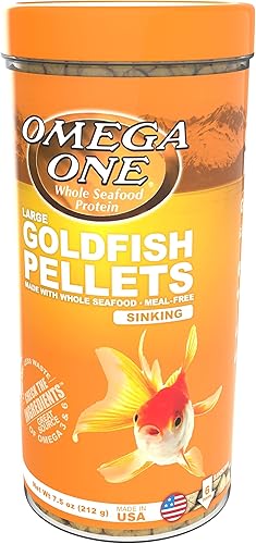 Miniatura 3 de Omega One Pellets de pez dorado, hundimiento, pellets grandes de 0.236 in, 7.5 oz