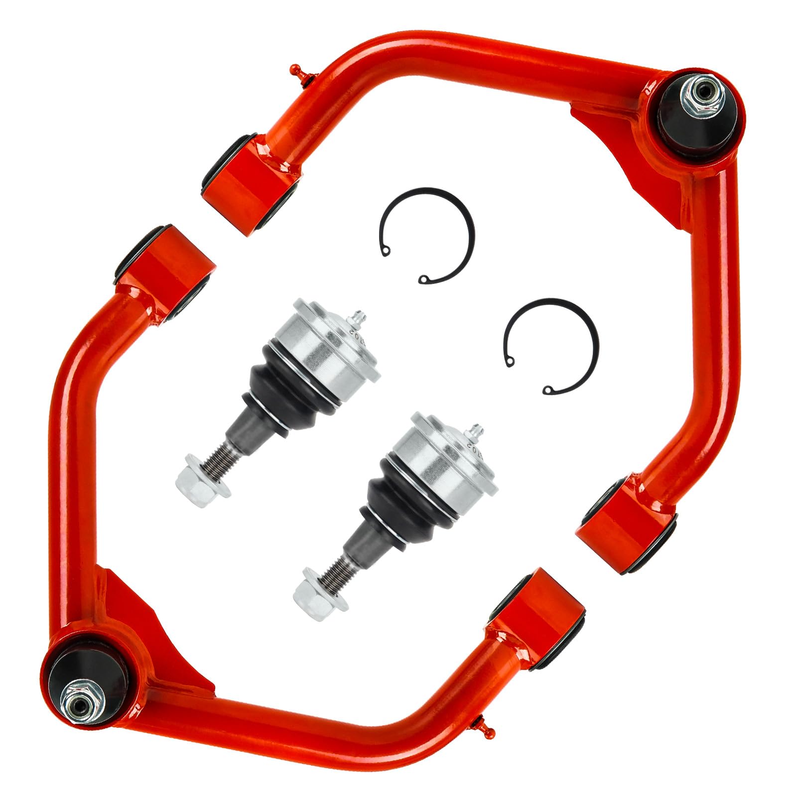 Photo 1 of 2-4" Lift Front Upper Control Arms w/Ball Joint Fit For Ram 1500 RWD/4WD 2011-2022 Red Tubular Suspension kit Adjustable Control Arm