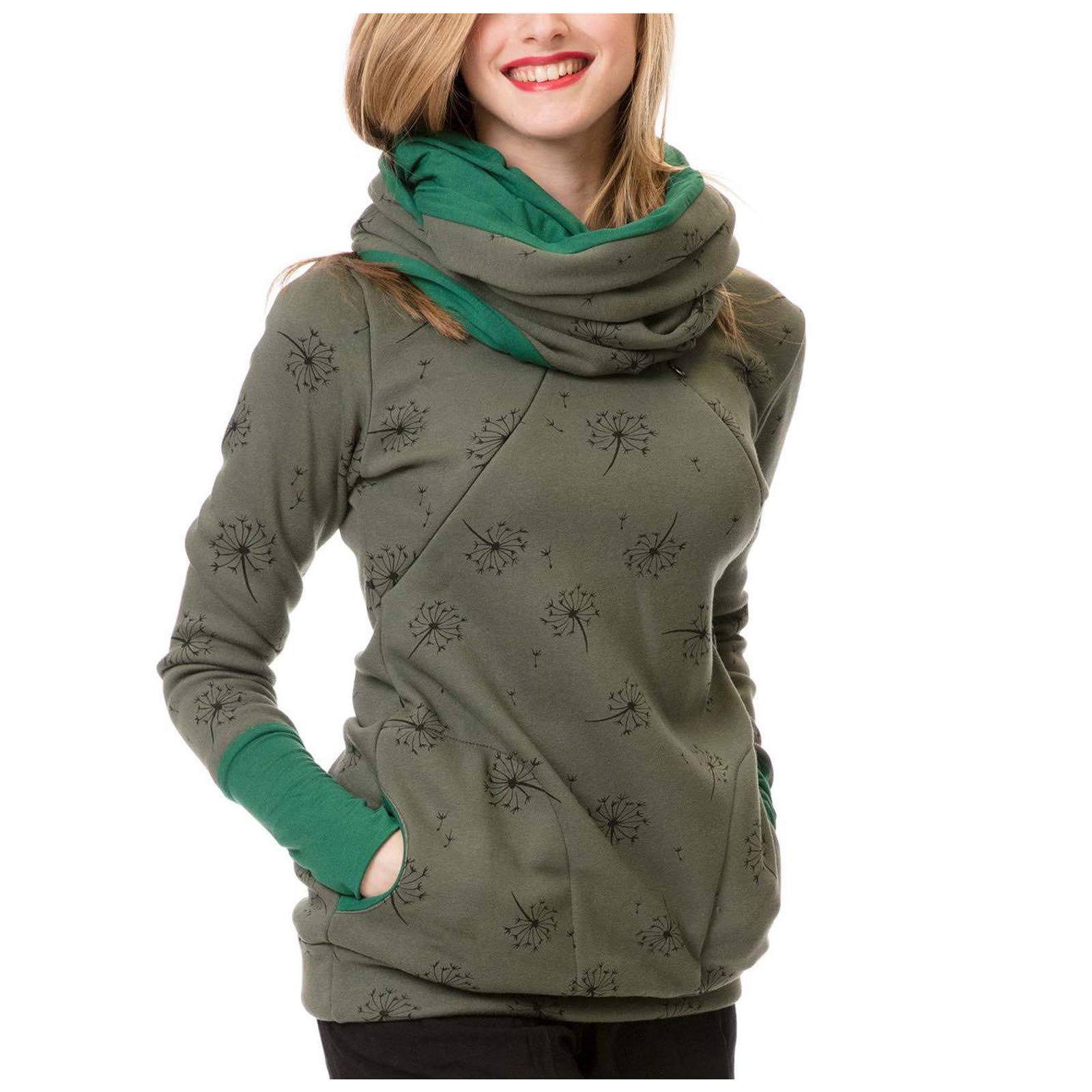 Sweat-shirt-Top Sweat à Capuche Enceinte Allaitement Femmes Pull Maternité Chemisier de Maternité Bio Pull Femme