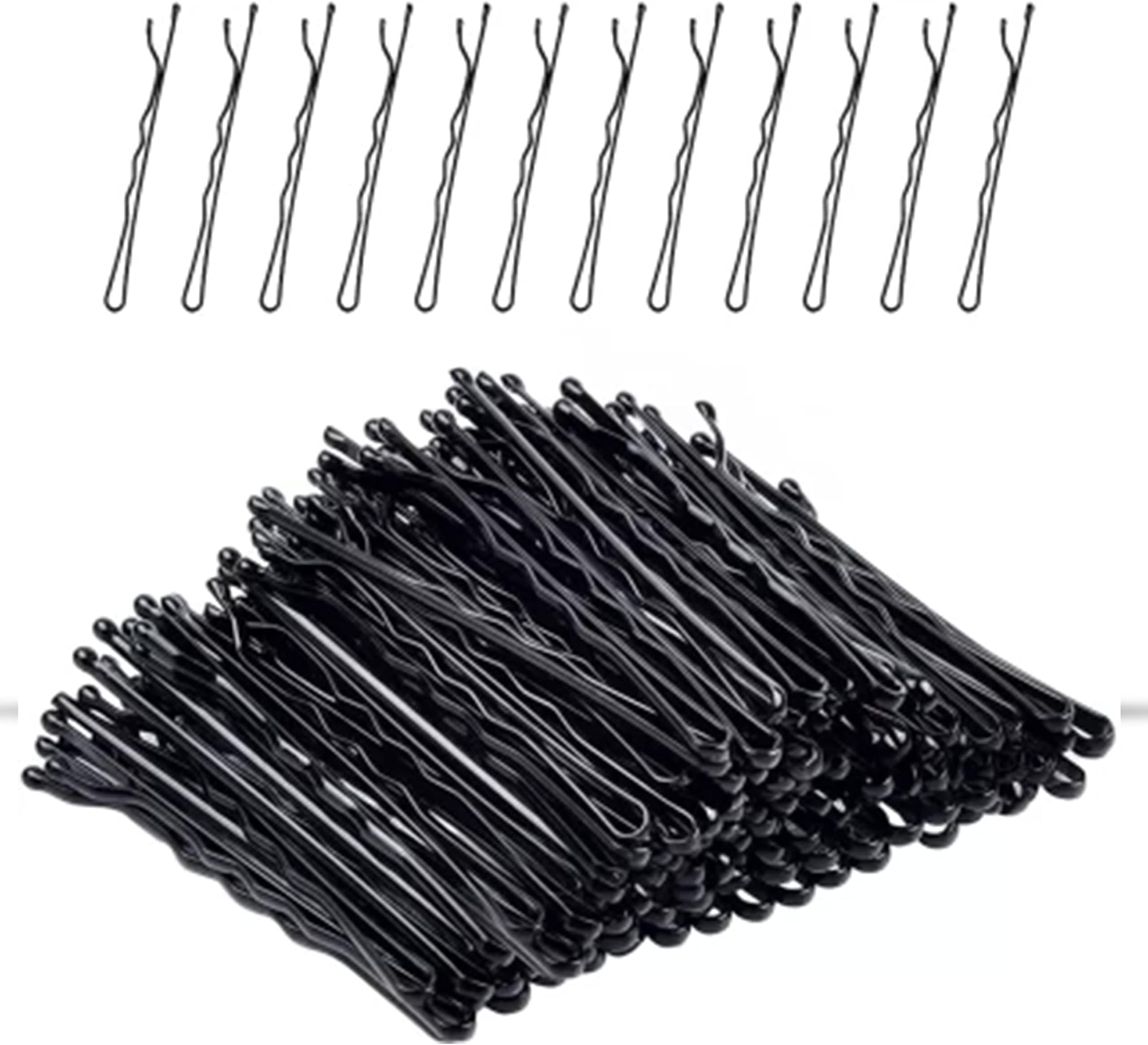 B HAIR METAL HAIR CLIPS BOBBY PINS HAIR STYLING BOB PINS FOR WOMEN & GIRLS 200PC PACK HAIR PIN (BLACK)