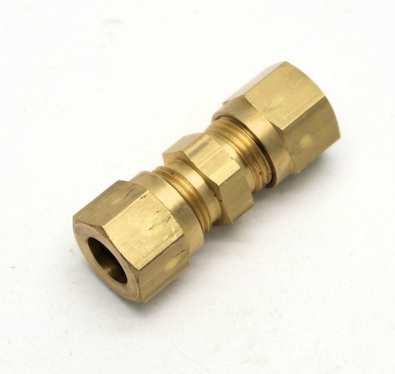 British Made 5/16" to 5/16" Brass Compression Fitting