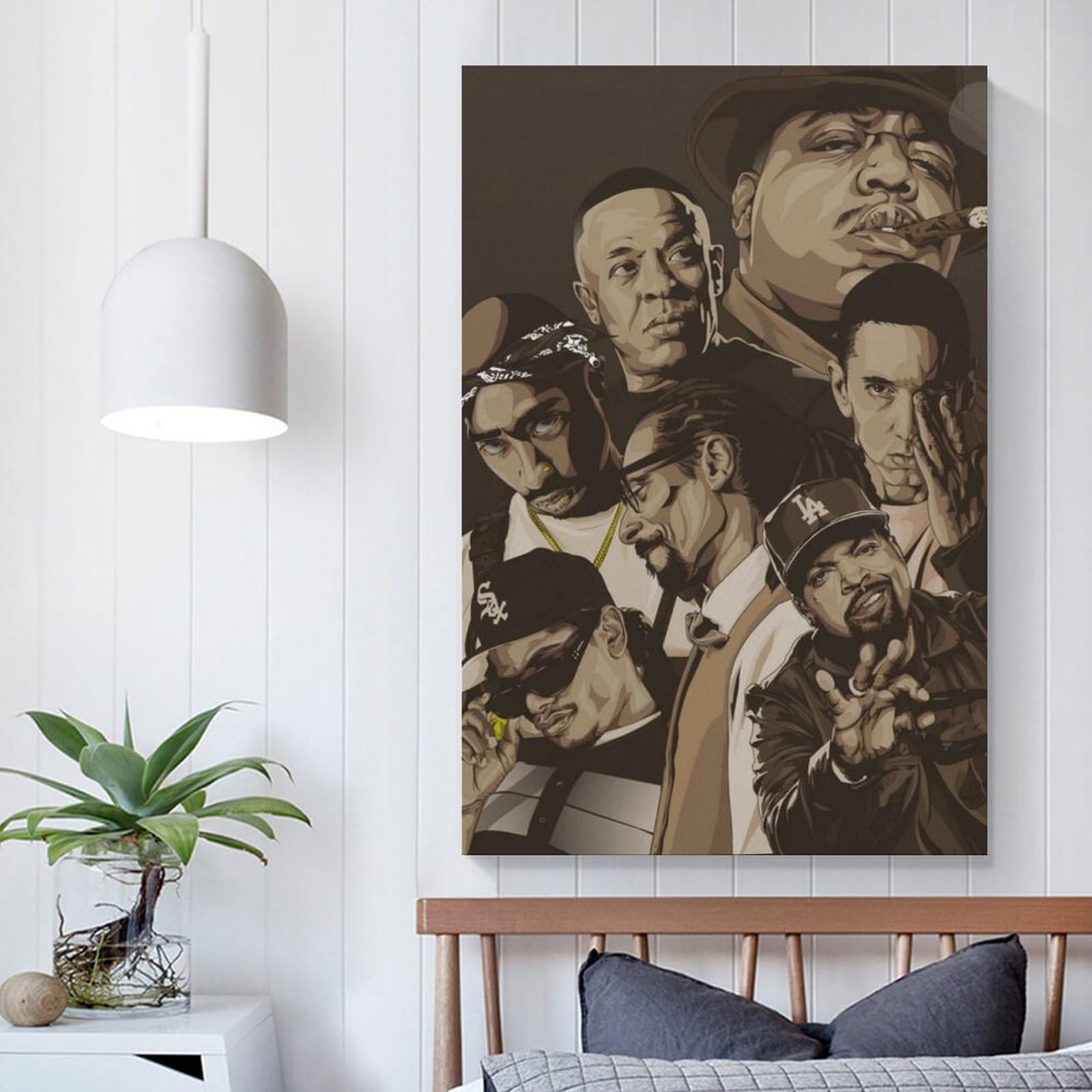 Stampa artistica da parete su tela, motivo: cantante rap, hip hop, tutte le stelle, stampa artistica da parete, poster artistico per stanza, 60 x 90 cm