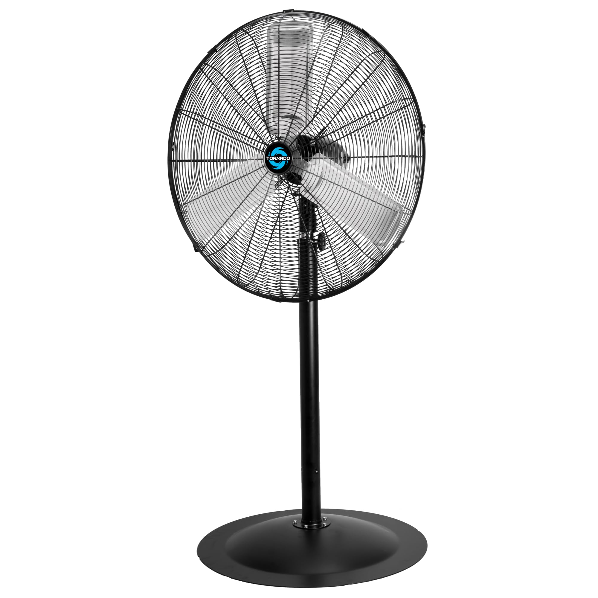Photo 1 of Tornado 30 Inch 8850 CFM Pedestal Fan, 3 Aluminum Blade Stationary, Commercial Industrial Use, Oscillating, High Velocity, UL Safety Listed
