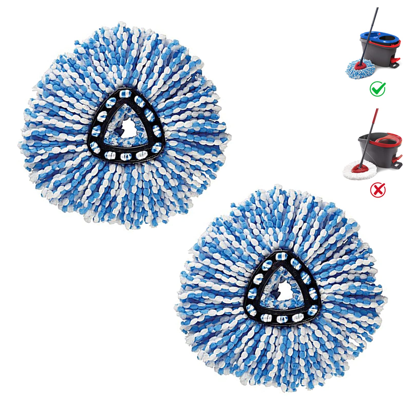 BonusLife 2Pack Mop Head For OCeda RinseClean Spin Mop