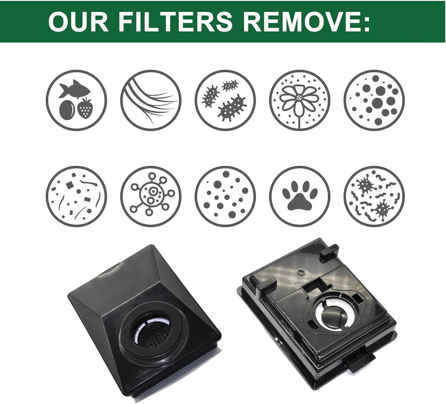 EZ SPARES Compatible With Rainbow E2 HEPA Style Filters for E2-Series,Part R12179 & R12647B Attachment,Washable and Reusable(2PACK)